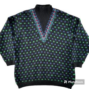 Vintage Mohair Wool Blend Sweater United Colours of Benetton Après-Ski Nordic
